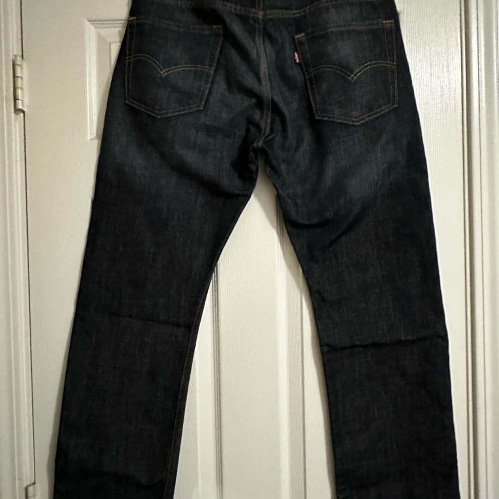 Men's Dark Blue Jeans - Picture 2 of 4
